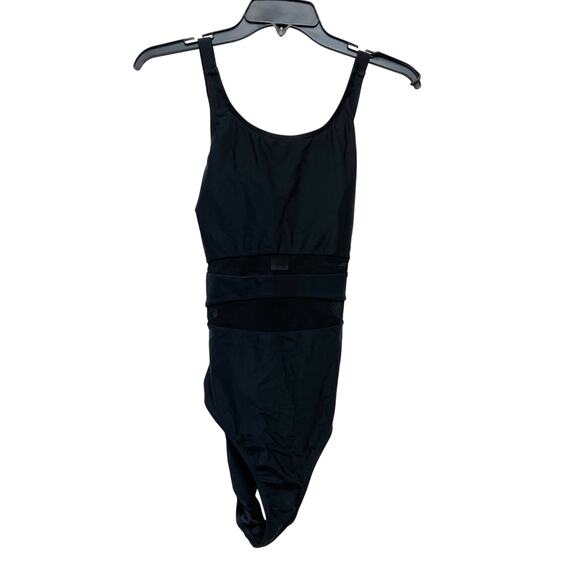 Cupshe Women's Black Sheer Mesh Insert One Piece Swimsuit Size Large - Picture 1 of 6